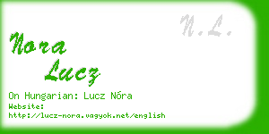 nora lucz business card